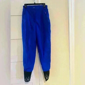 Women’s Edelweiss Blue Ski Pants with Foot Straps Size 10 EUC